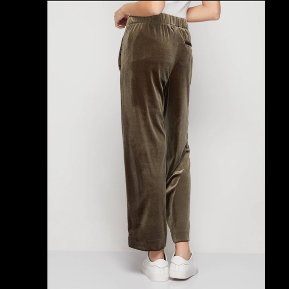 GAP Green Velvet Lounge Drawstring Pants S - Picture 2 of 9